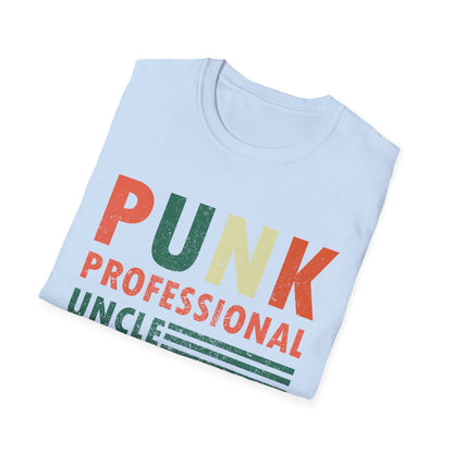 Funny Mens Punk Rock Professional Uncle No Kids Uncle Fathers Day T-Shirt for Men