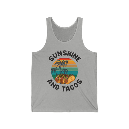 Sunshine And Tacos Taco Lovers Foodie Food Beach Tank Top Men Women