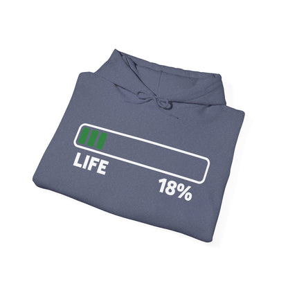 Funny Loading Bar 18% 18th Birthday Gift Hoodie, Customize the 18 With Your Age  Personalized Hoodie Men Women Kids