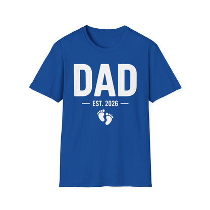 Funny Dad Est 2026 To Be Gifts First Time Dad New Daddy T-Shirt For Men