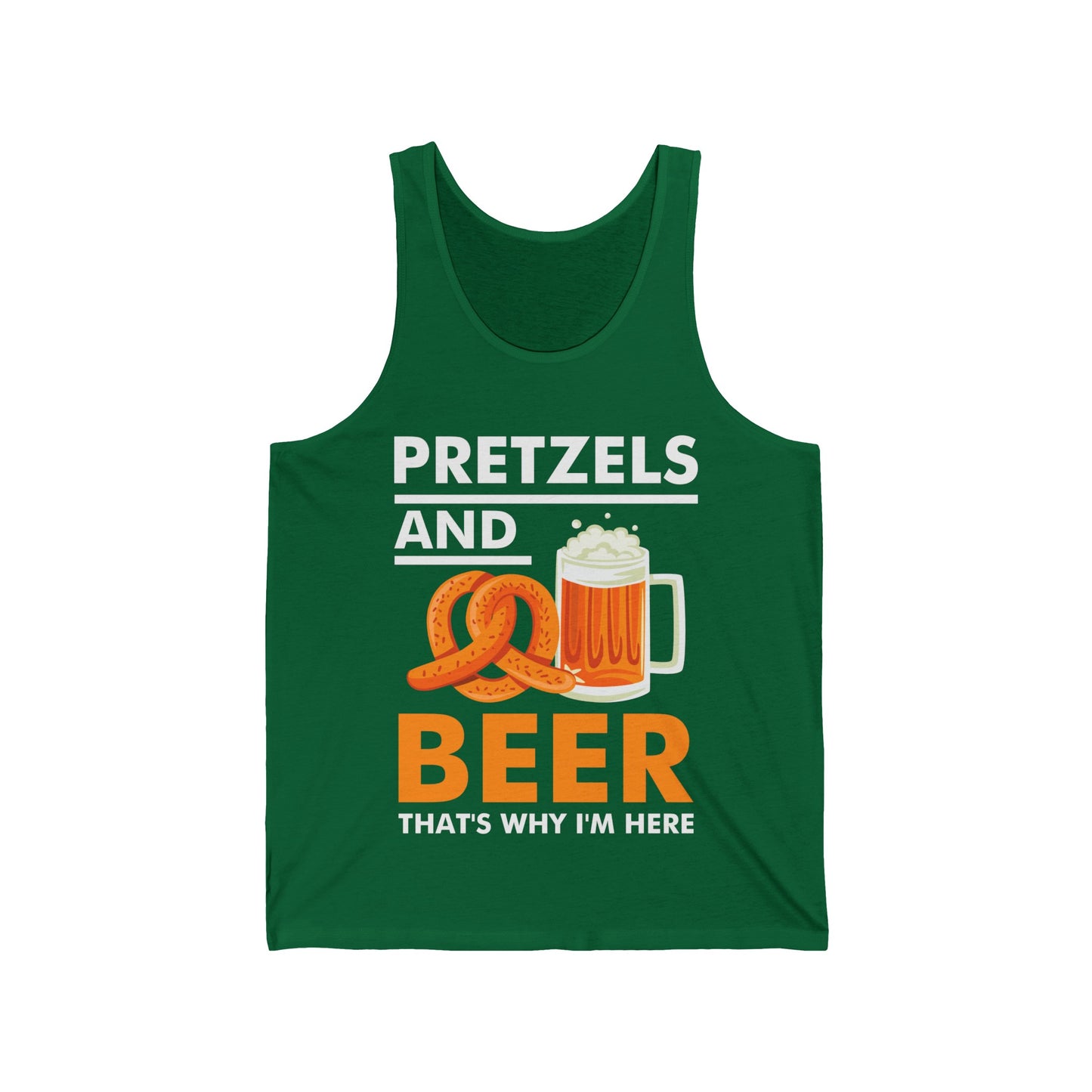 Funny Pretzels & Beer That's Why I'm Here Oktoberfest Tank Tops Men Women