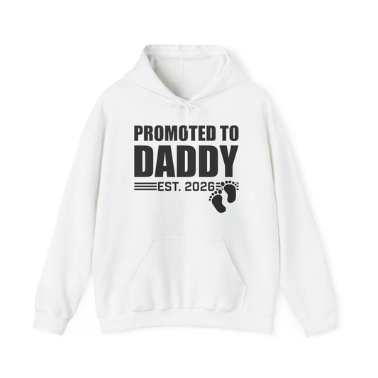 Mens Promoted To Daddy 2026 Pregnancy Announcement Gift Hoodie