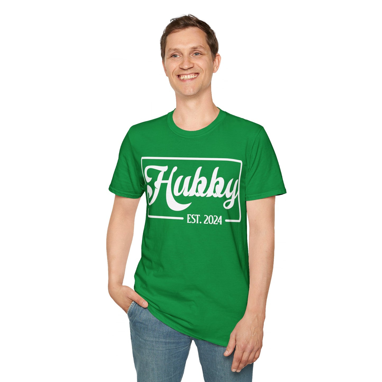 Hubby Est 2024 Just Married Honeymoon Wedding Couples T-Shirt For Men T-Shirt