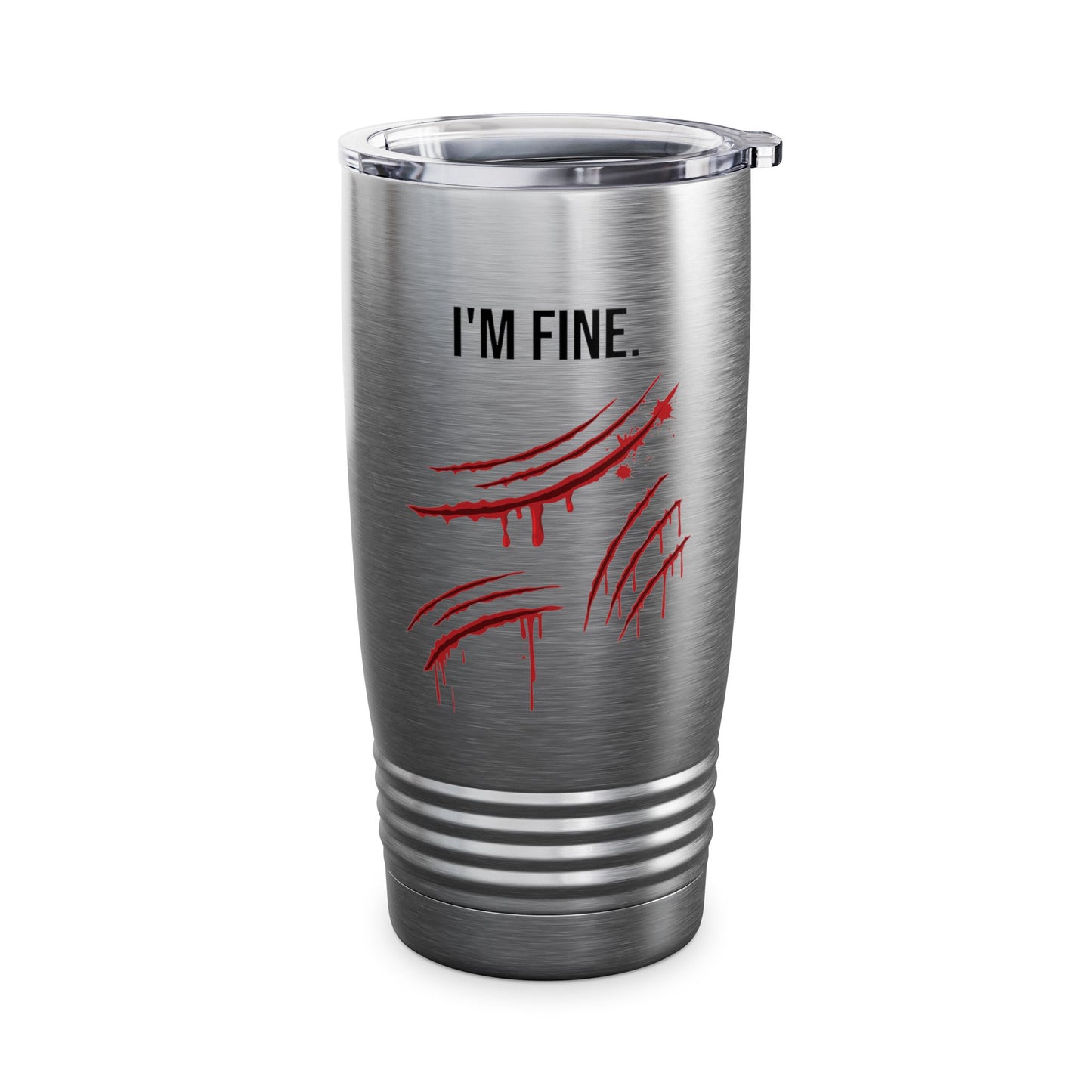 Tiger Claws I'm Fine Bloody Zombie Scary Halloween Costume Tumbler Men Women