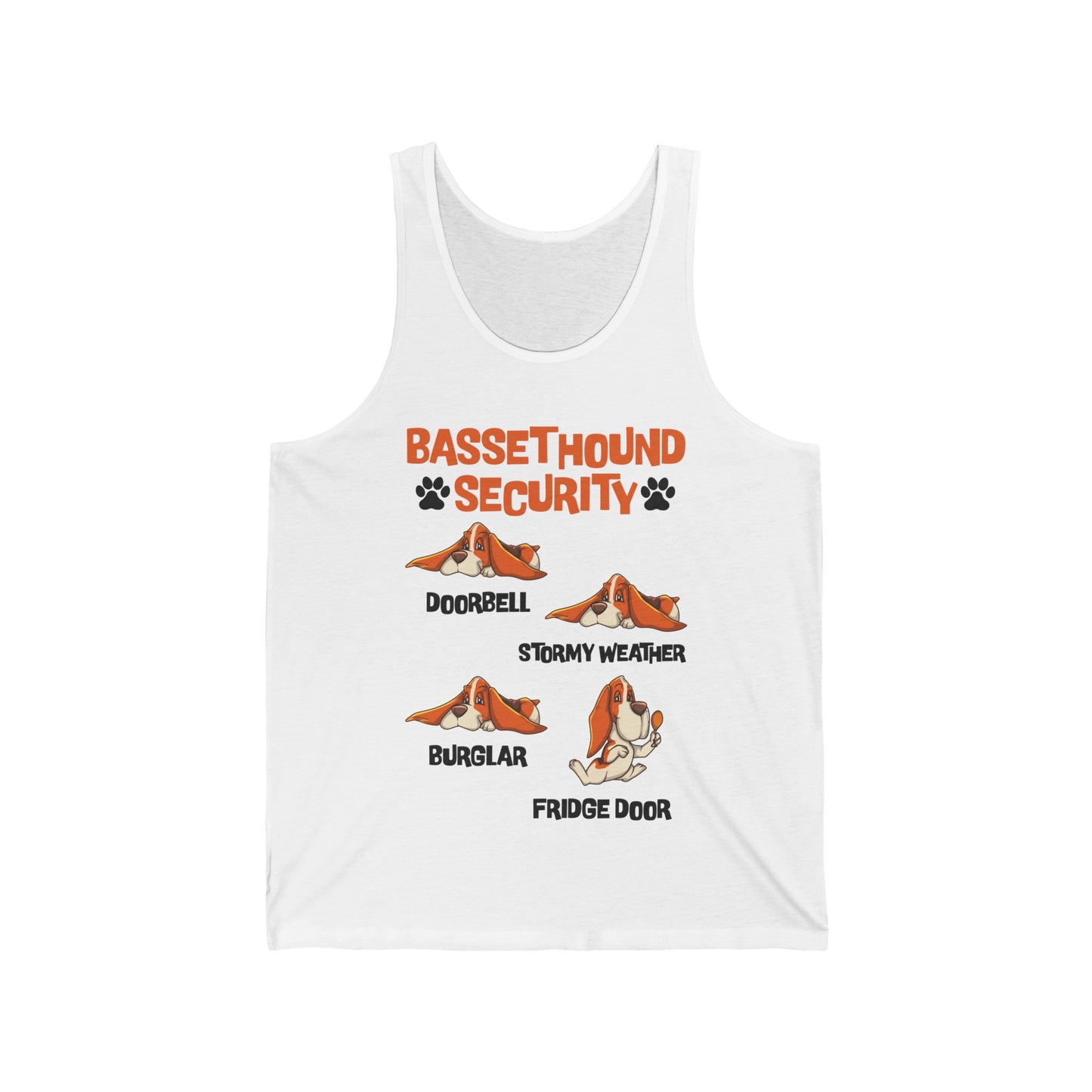 Basset Hound Security Cute Animal Funny Dog Pet Lover Puppy Tank Top For Men Women Tank Top