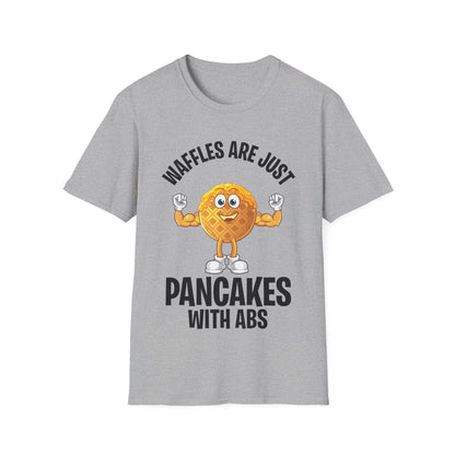 Funny Waffles Are Just Pancakes With Abs Breakfast Waffles Foodie Food Lovers T-Shirt