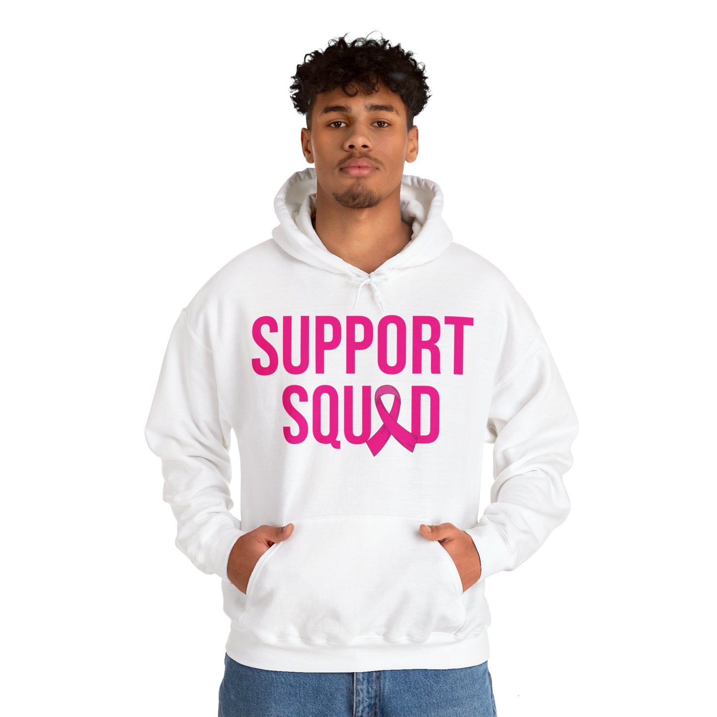 Support Squad Breast Cancer Warrior Awareness October Pink Hoodie