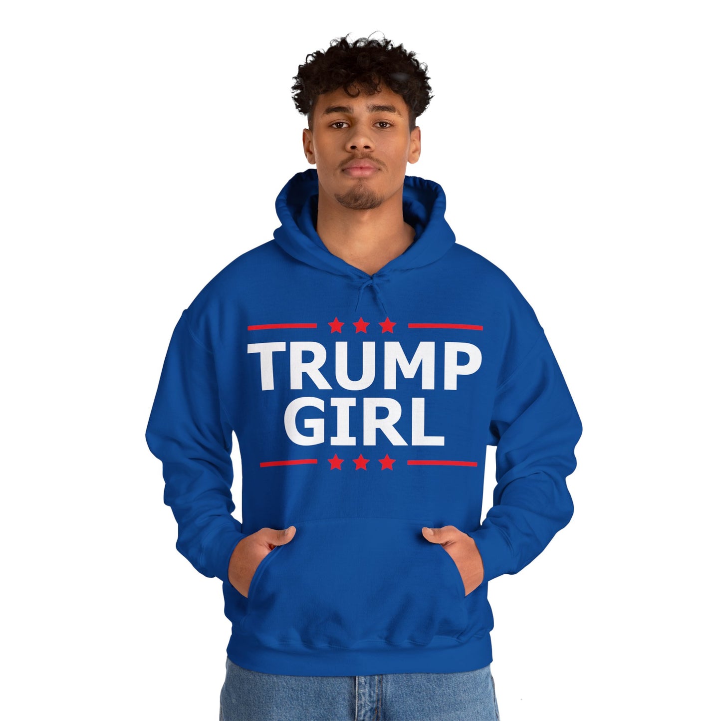 Cute Trump Girl Republican US Flag 2024 Vintage Vote Hoodie