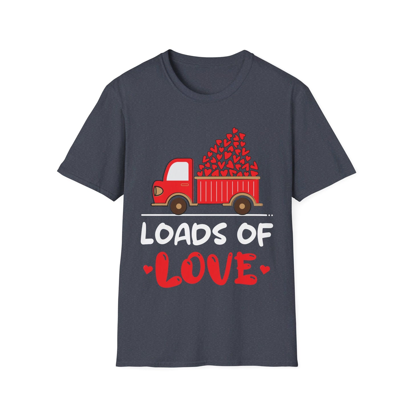 Funny Loads of Love Tractor Cute Valentines Day Truck T-Shirt