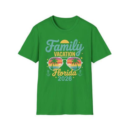 Funny Family Vacation Florida 2026 Florida Group Summer Trip T-Shirt For Men Women