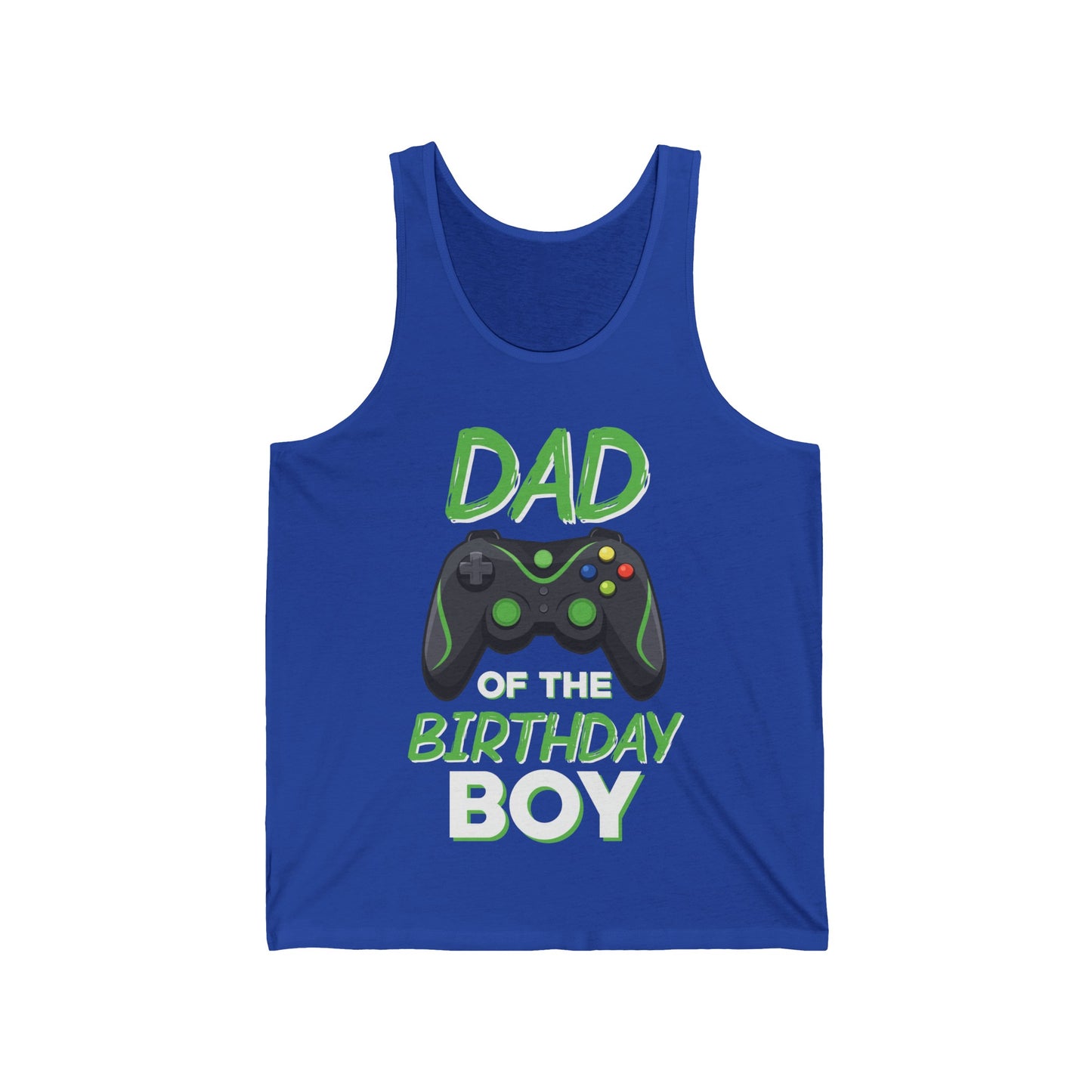 Dad of The Birthday Boy Video Gaming Gamer Birthday Party Tank Tops for Men