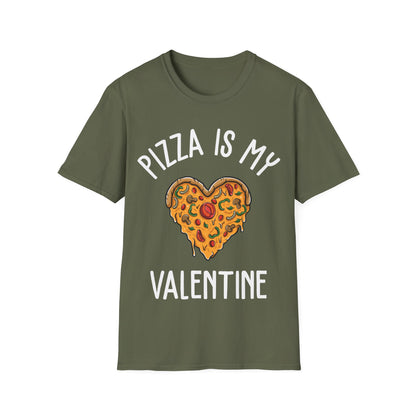 Funny Pizza Is My Valentine Love Heart Valentines Day Girl Boy Foodie Food T-Shirt