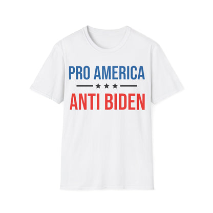 Pro America Anti Biden Flag Impeach Joe Biden Anti-Biden 8646 T-Shirt Men Women