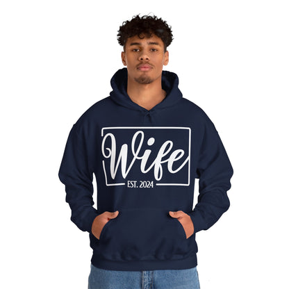 Wife Est 2024 Just Married Honeymoon Wedding Couples  Hoodie For Women Hoodie