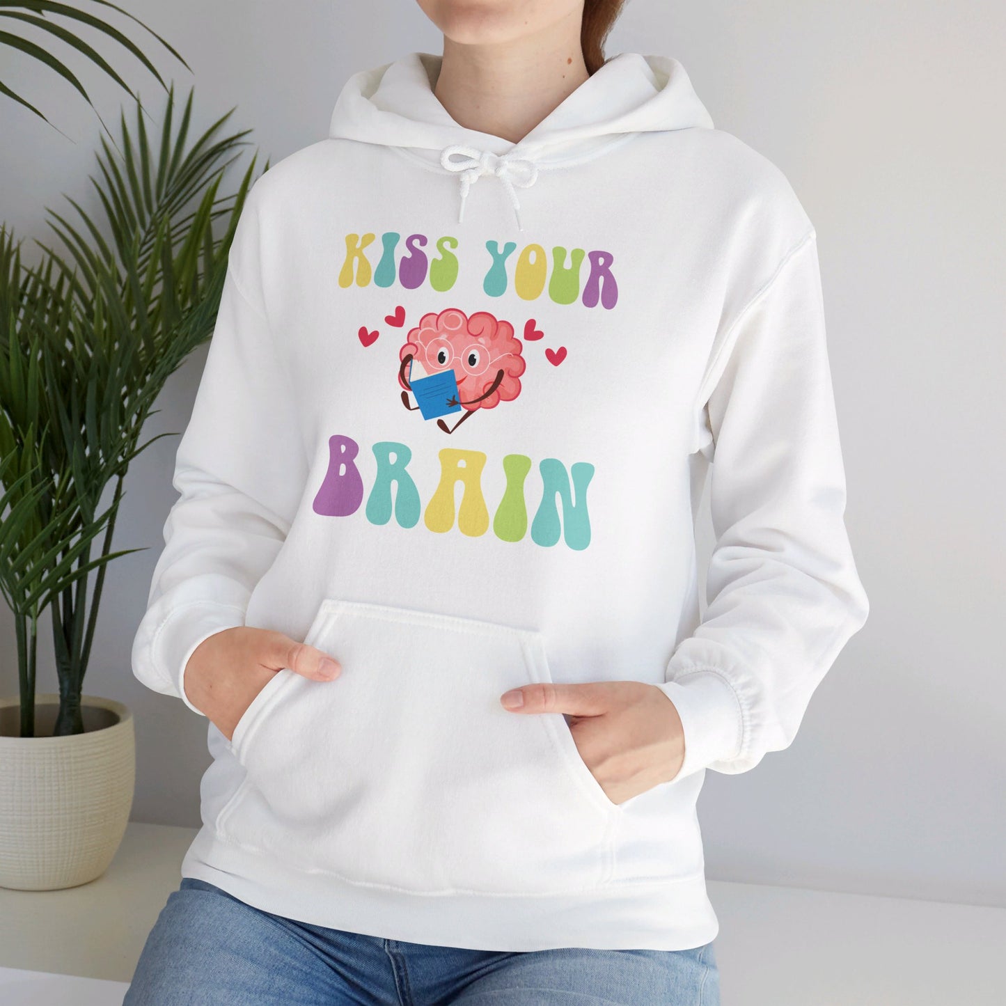 Funny Back To School Kiss Your Brain Cute Teacher Appreciation Hoodie For Men Women Hoodie