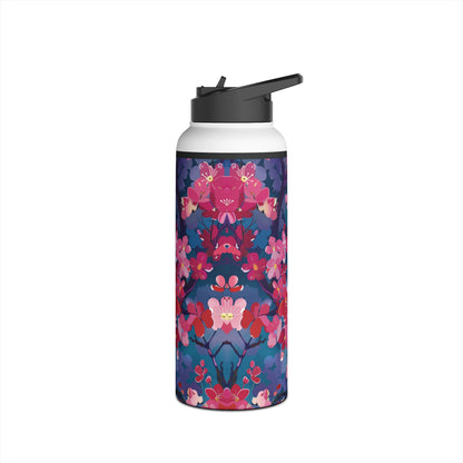 Sakura Blossoms Pattern Stainless Steel Water Bottle with Twist-on Lid and Double-Wall Vacuum Insulation