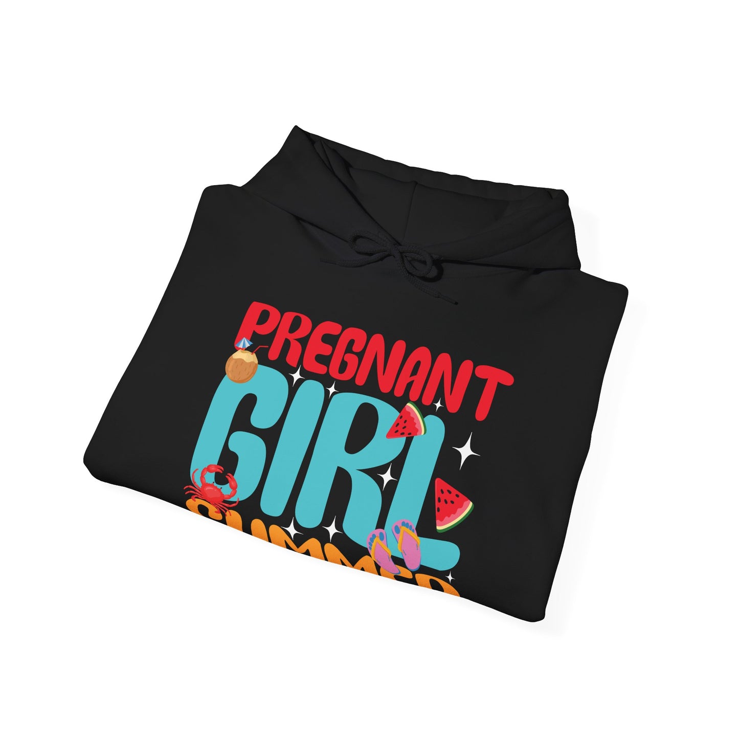 Groovy Pregnancy Reveal Pregnant Girl Summer Hoodie For Baby Shower Hoodie