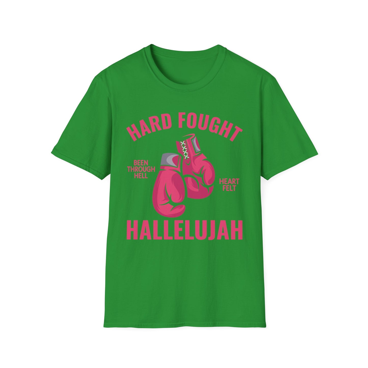 Hard Fought Hallelujah Praise Jesus Lake Christian T-Shirt For Men Women