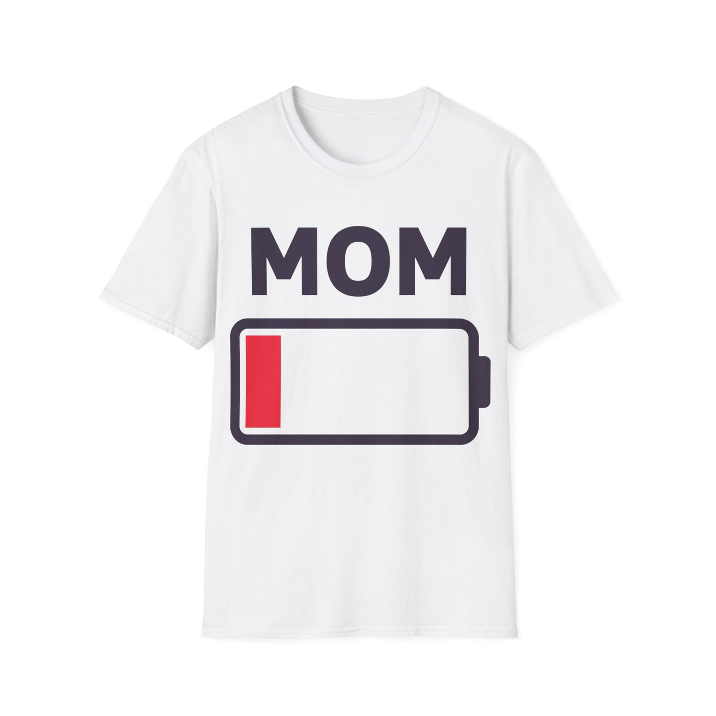 Funny Mom Tired Low Battery Mothers Day T-Shirt