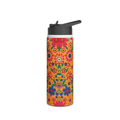 Fiesta Fiesta Vibrant Pattern Stainless Steel Water Bottle with Twist-on Lid and Double-Wall Vacuum Insulation