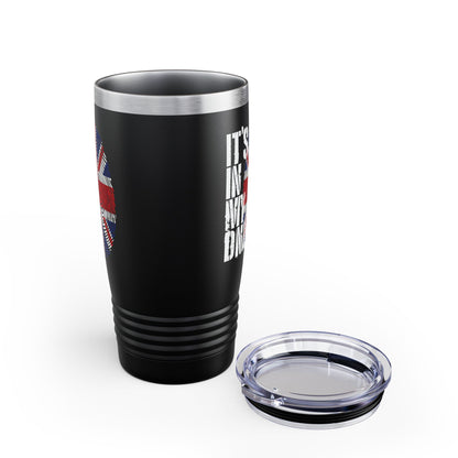 Funny Its In My DNA British Flag England UK Britain Union Jack Tumbler For Men Women Tumbler