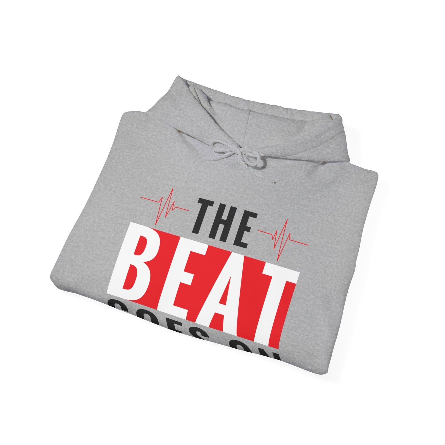 Funny Heartbeat Beat Goes On Heart Disease Awareness Hoodie For Men Women Hoodie