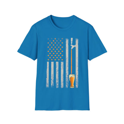 Craft Beer American Flag USA Brewery Drinking Weeking Brew T-Shirt Men Women