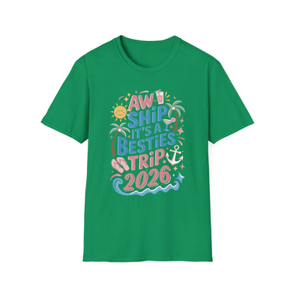 Funny Cruise Flight Friend Group Trip It's A Besties Trip 2026 T-Shirt