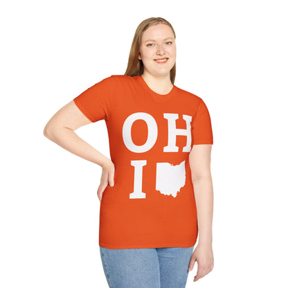 Vintage State of Ohio Flag Map Distressed T-Shirt Men Women