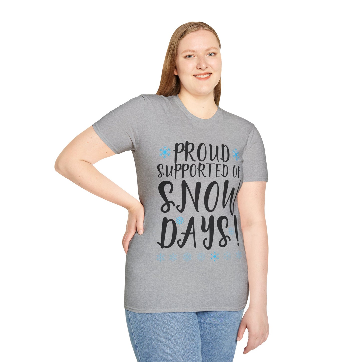 Proud Supporter Of Snow Days Vintage Christmas Holiday Funny Xmas T-Shirt For Men Women T-Shirt