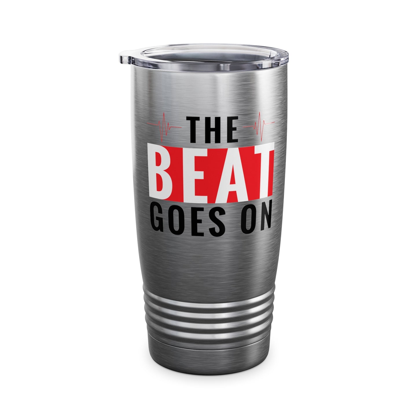 Funny Heartbeat Beat Goes On Heart Disease Awareness Tumbler For Men Women Tumbler