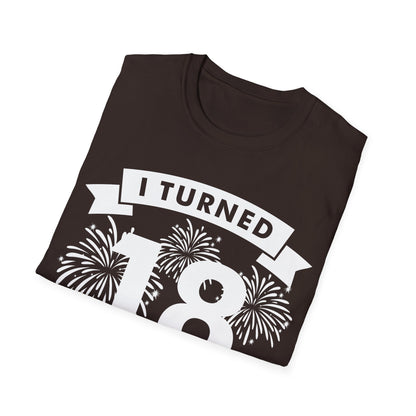 Funny I Turned 18 In 2026 18th Birthday Party Gift T-Shirt For Men Women