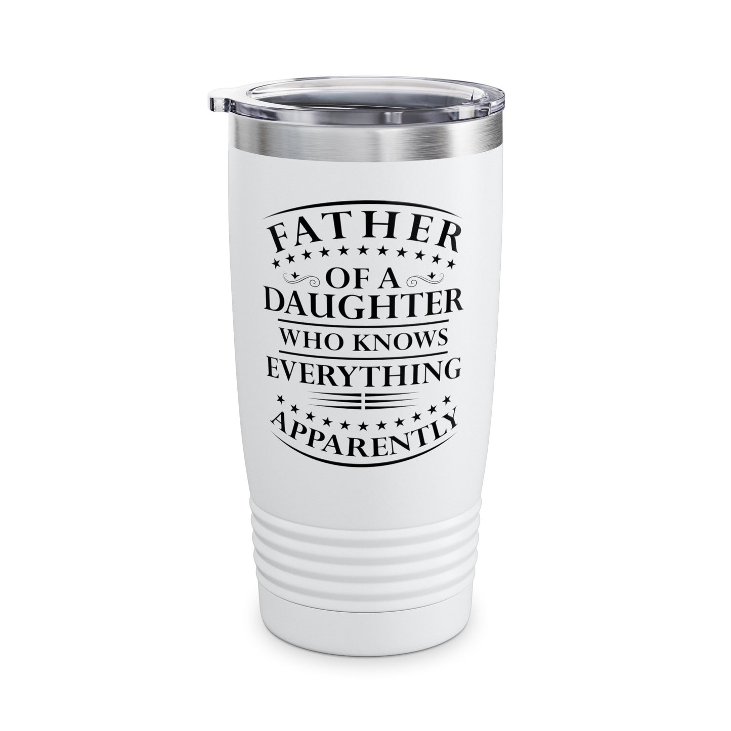 Funny Father Daughter Knows Everything Dad Fathers Day Vintage Tumbler For Men Women Tumbler