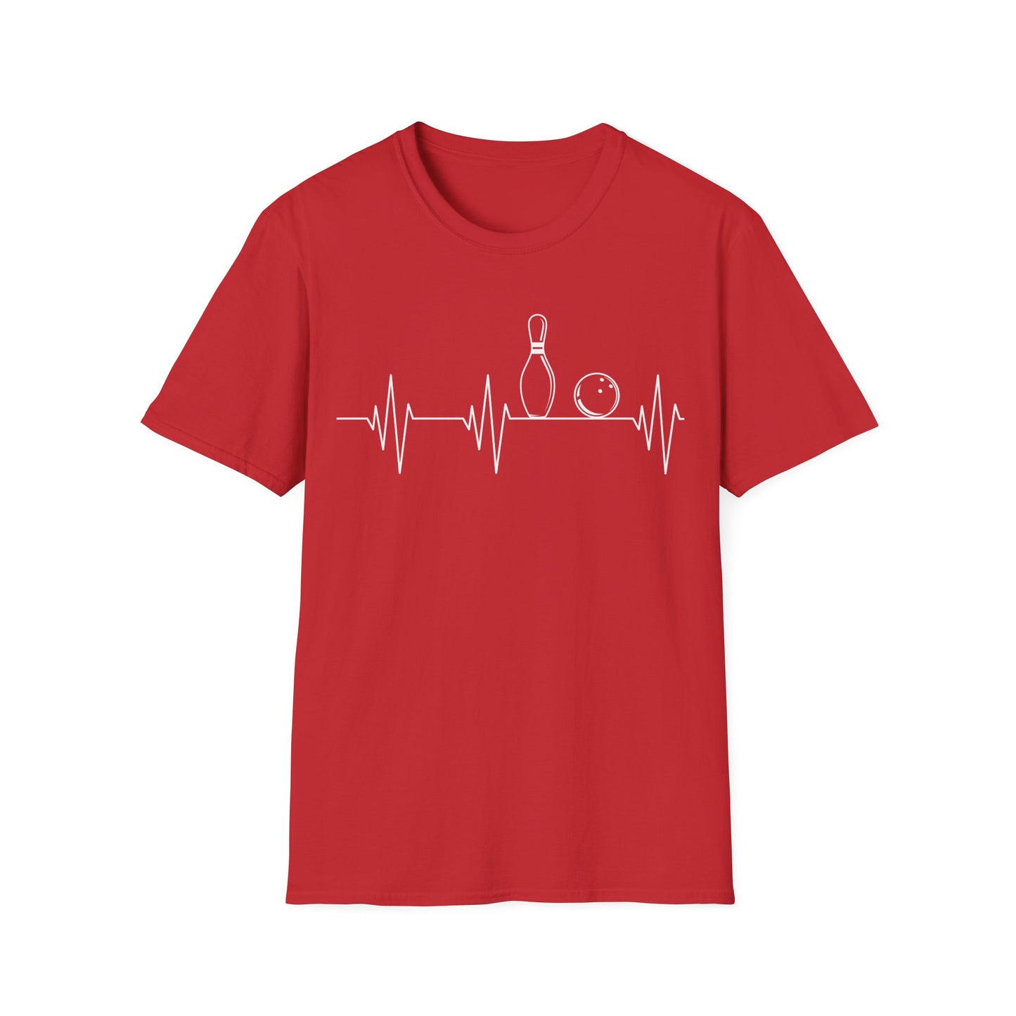 Funny Bowling Gift Cute EKG Bowlers League T-Shirt For Men Women T-Shirt