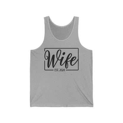 Wife Est 2024 Just Married Honeymoon Wedding Couples Tank Top For Women Tank Top