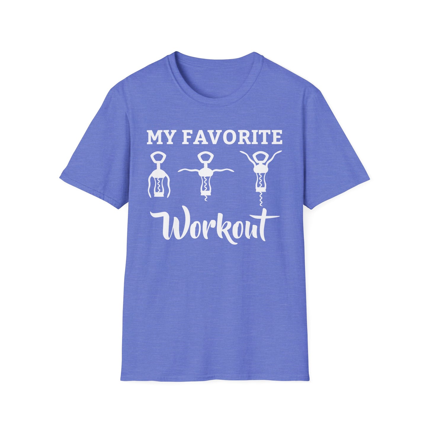 Funny My Favorite Workout Wine Lover Shirt Womens Exercise Tshirt