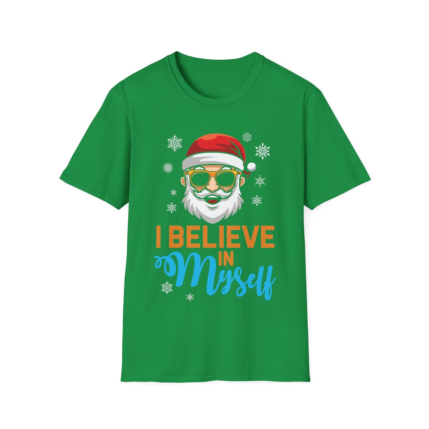 I Believe In Myself Santa Claus Funny Christmas Santa Xmas T-Shirt