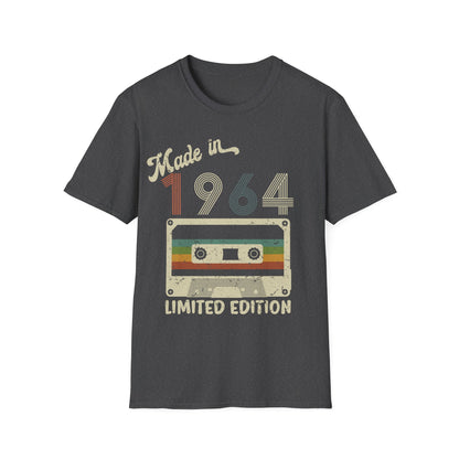 Made in 1964 Limited Edition Funny Cassette Tape Vintage T-Shirt