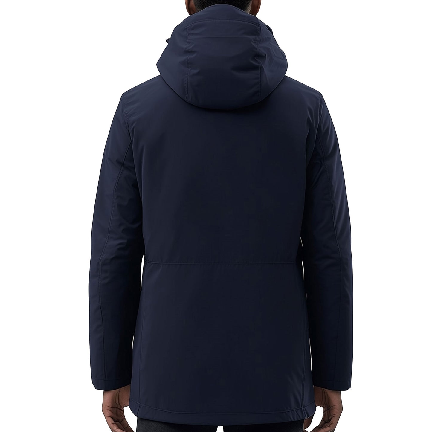 Mens Parkas Jacket Classic Down Parka Thigh-length Nylon Front Pockets Luxurious Removable Hood Winter Coat Warm Parka Jackets