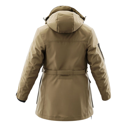 Mens Parkas Jacket Parka Thigh-length Nylon Front Pockets Luxurious Removable Hood Winter Coat Warm Parka Jackets