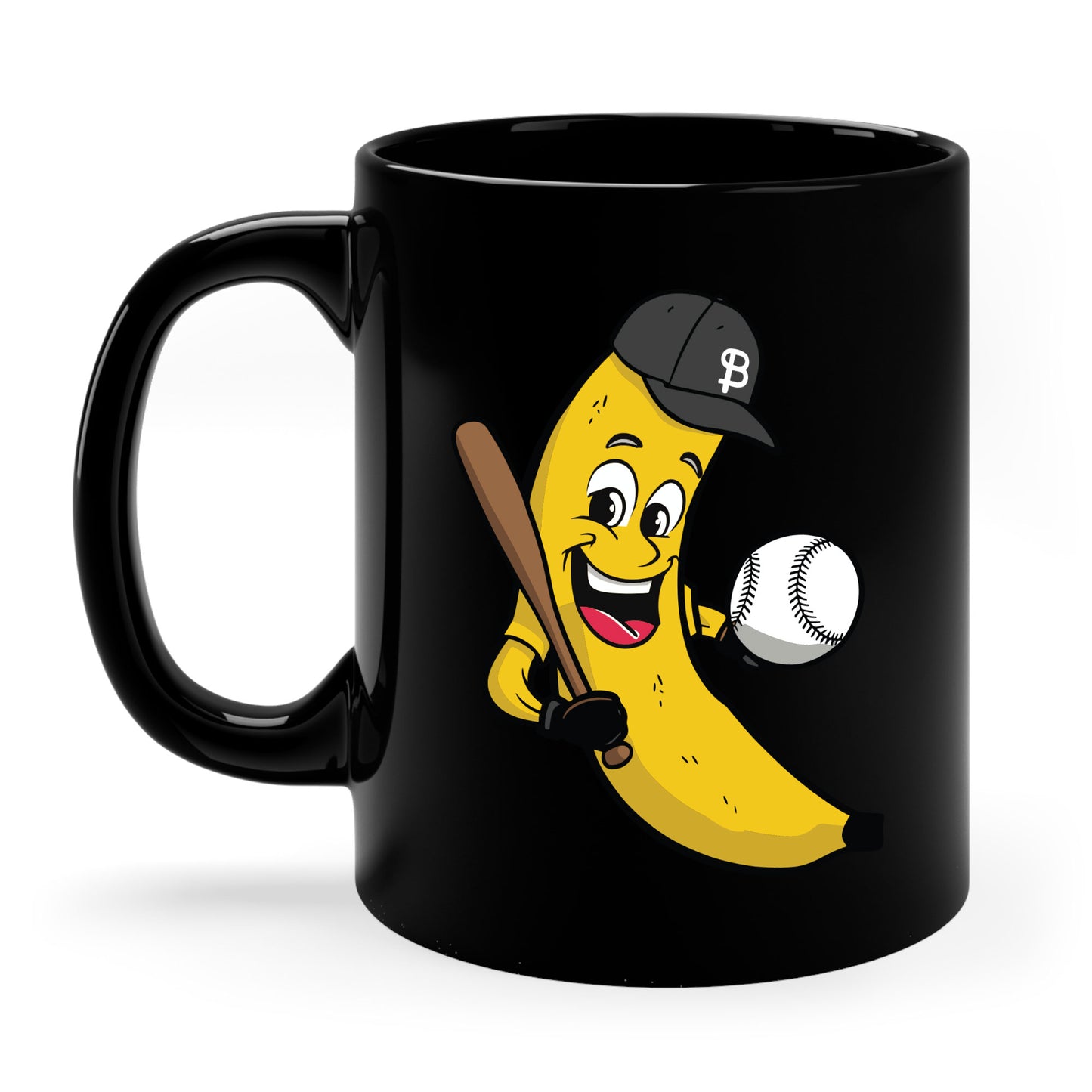 Funny Banana Playing Baseball Fruit Lover Baseball Player Coffee Mug For Men Women