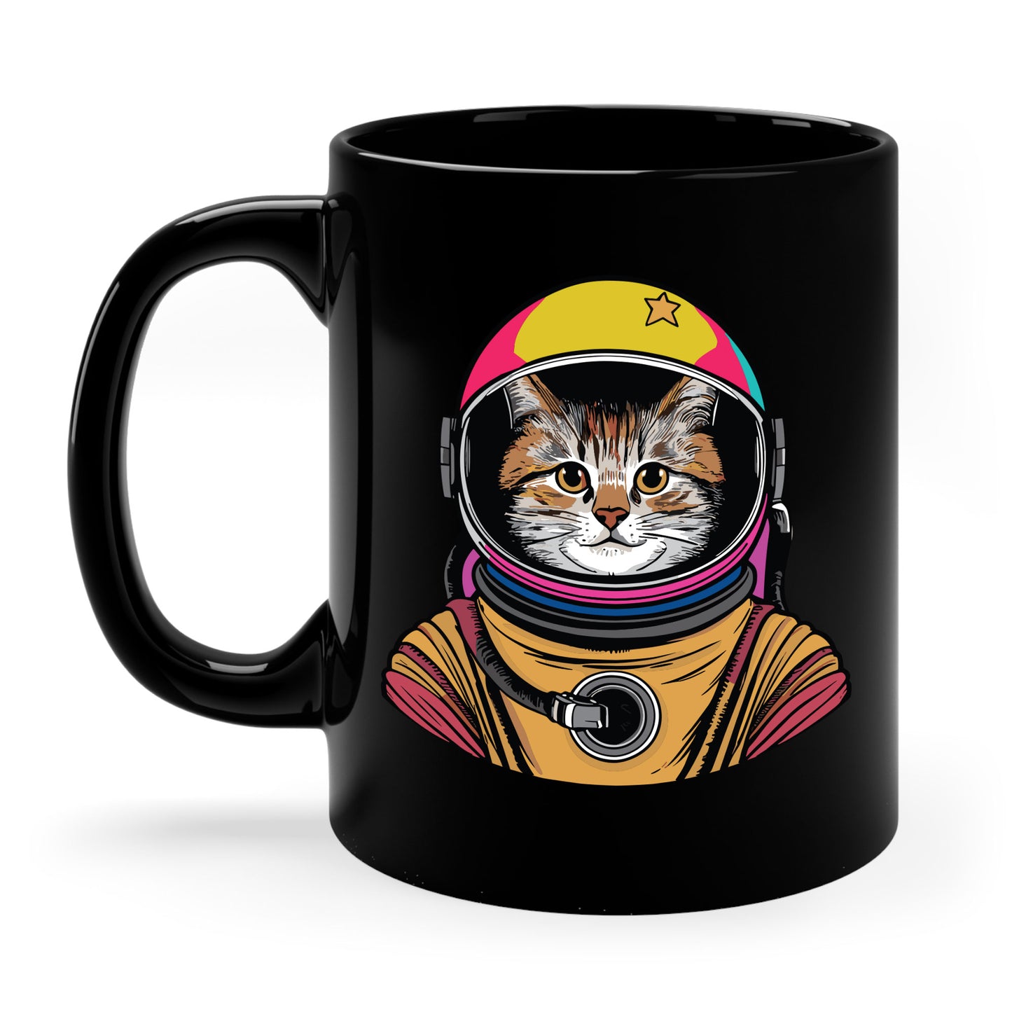 Funny Space Gifts Cat Mom Cat Dad Astronaut Space Coffee Mug For Men Women Kids