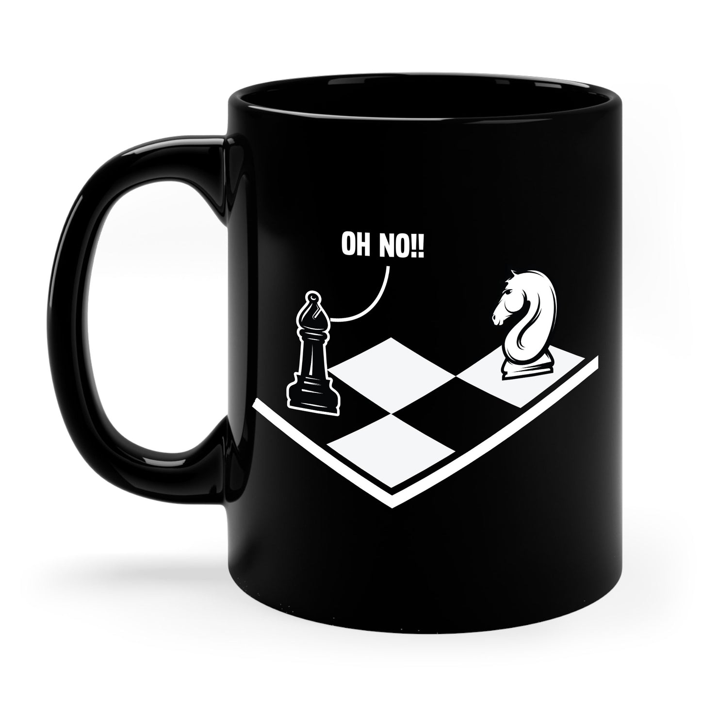 Funny Oh No Knight To Pawn Chess Player Gift Idea Board Game Coffee Mug For Men Women