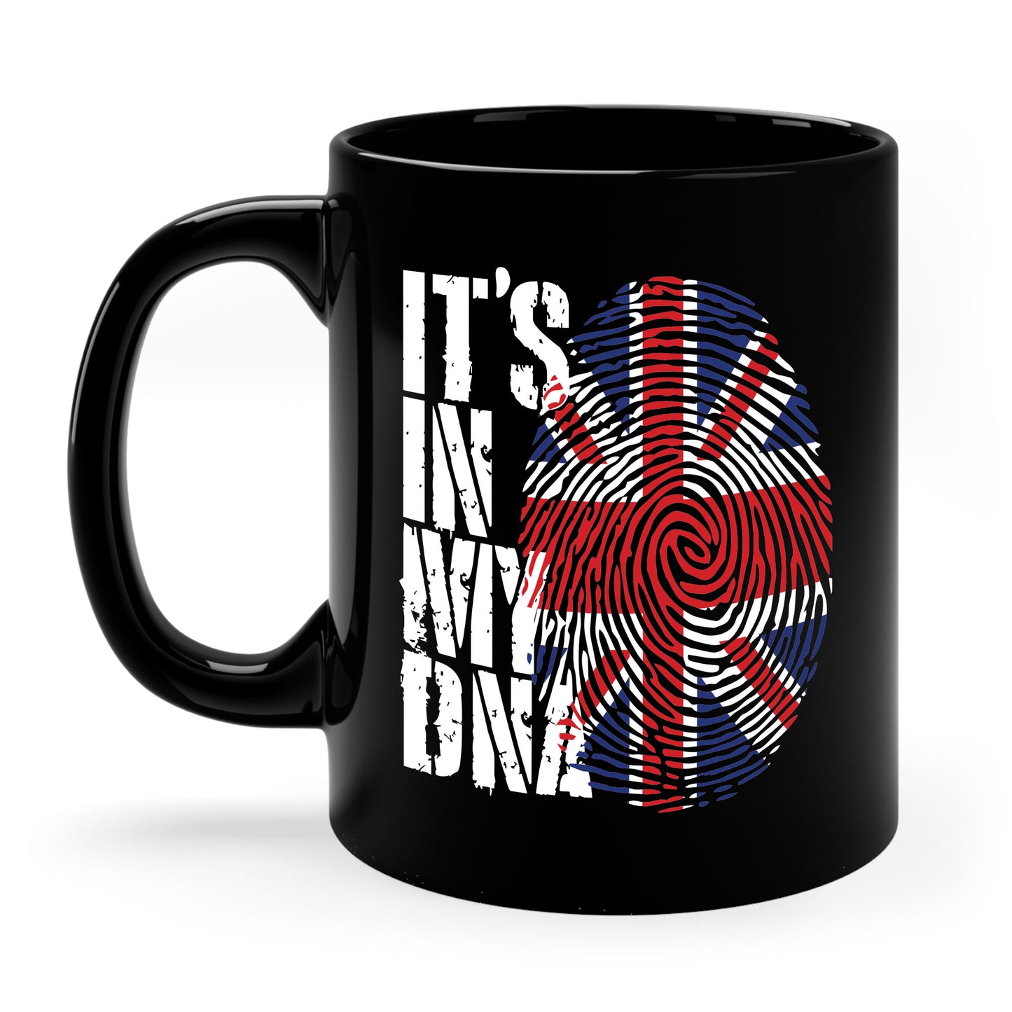 Funny Its In My DNA British Flag England UK Britain Union Jack Coffee Mug For Men Women