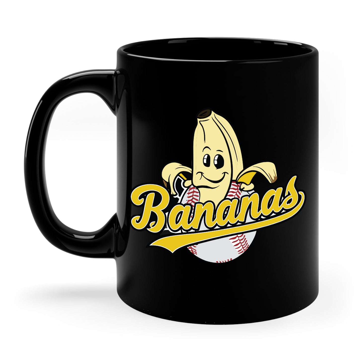 Funny Let's Go Bananas Baseball Coffee Mug For Baseball Lovers Men Women