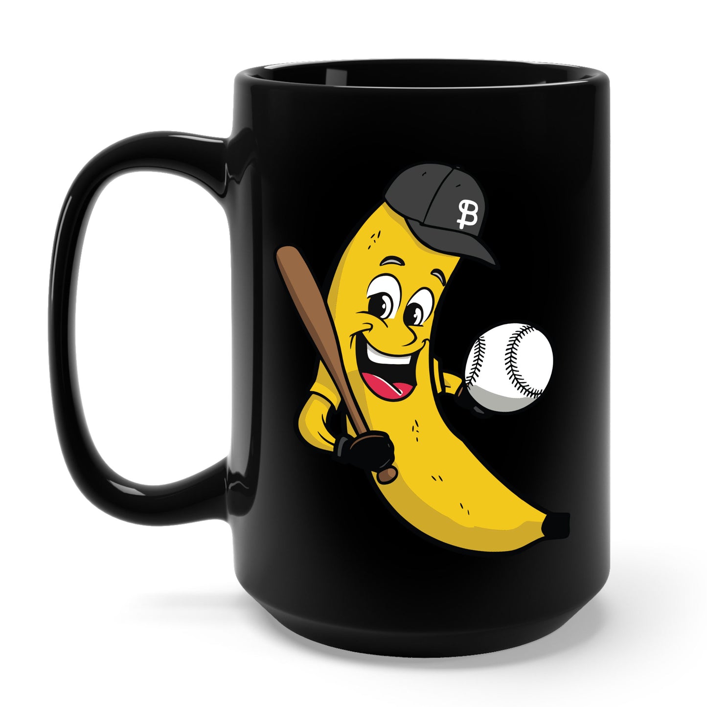 Funny Banana Playing Baseball Fruit Lover Baseball Player Coffee Mug For Men Women