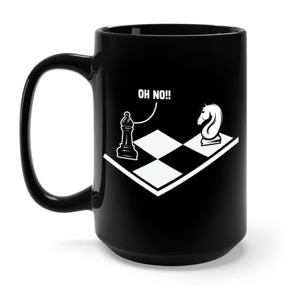 Funny Oh No Knight To Pawn Chess Player Gift Idea Board Game Coffee Mug For Men Women