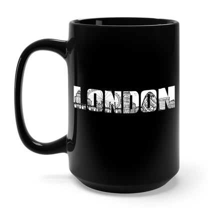 London England Souvenir Flag Phonebooth Double-Decker Bus Coffee Mug For Men Women