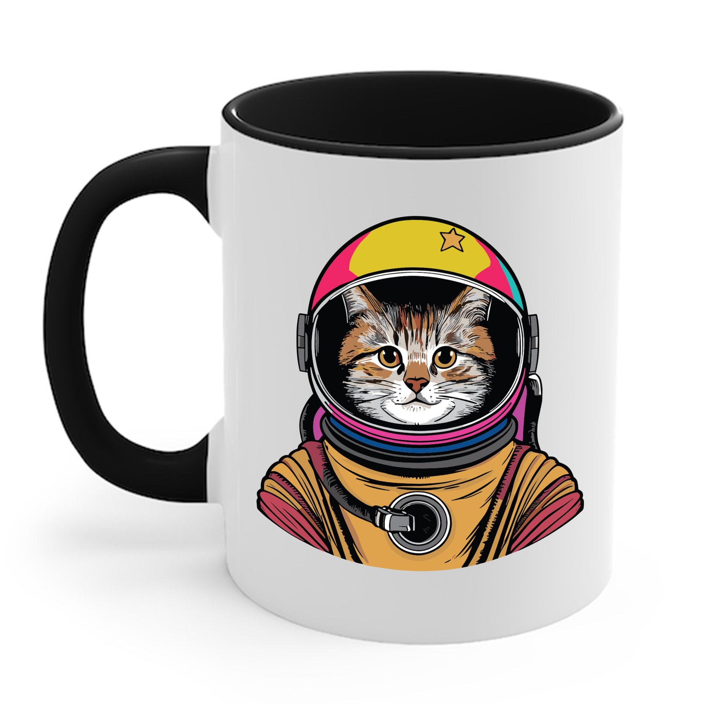 Funny Space Gifts Cat Mom Cat Dad Astronaut Space Coffee Mug For Men Women Kids