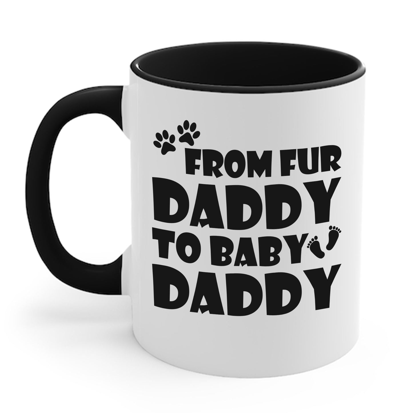 From Fur Daddy To Baby Daddy - Dog Dad Fathers Pregnancy Coffee Mug